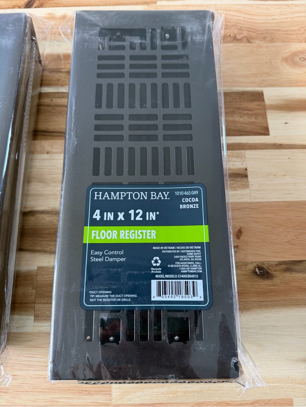 New Hampton Bay 4 in x 12 in Floor Register - Cocoa Bronze